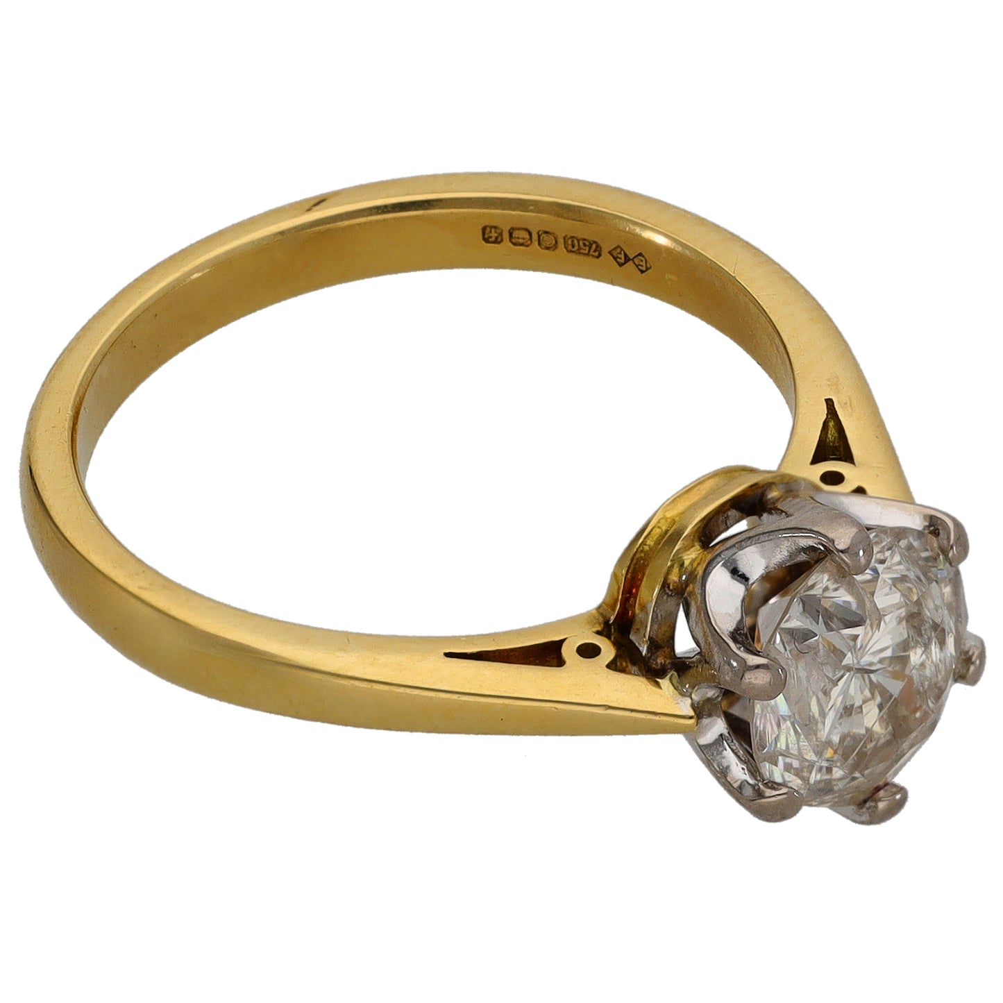 18ct Gold 1.50ct Diamond Solitaire Ring Size N
