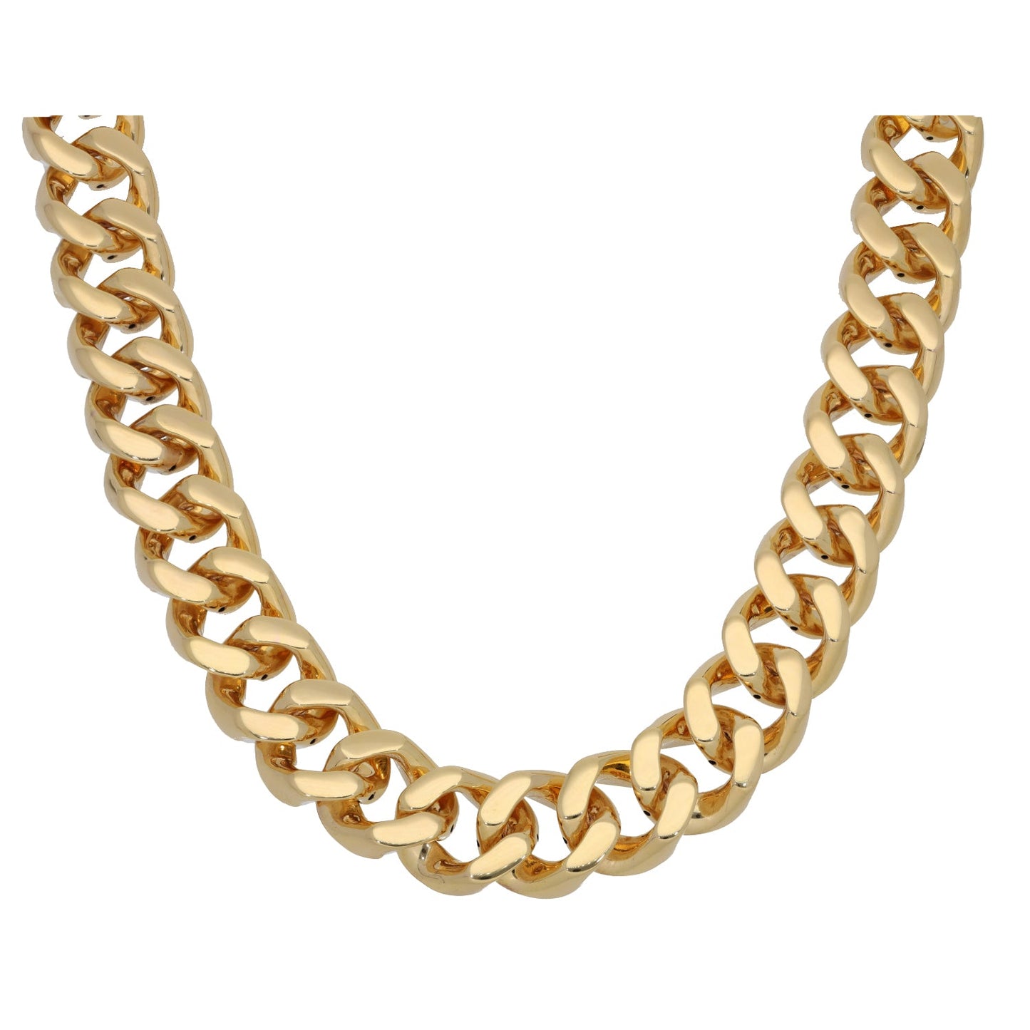 18ct Gold Hollow Curb Chain