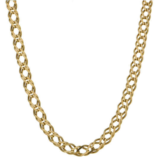 9ct Gold Double Curb Chain 20"