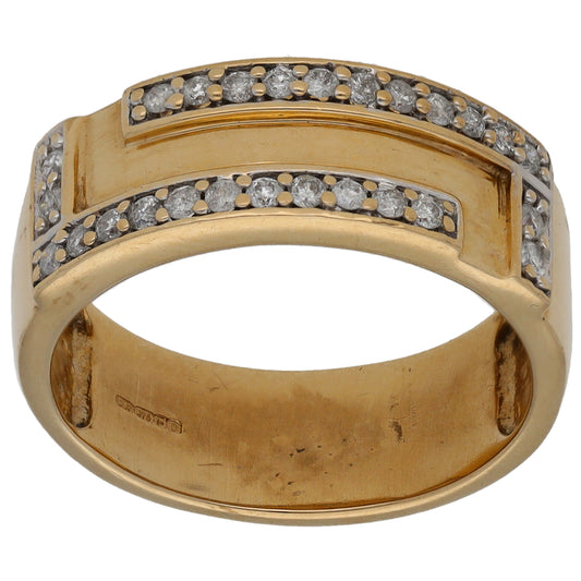 9ct Gold 0.26ct Diamond Alternative Ring Size M