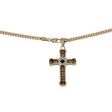 Load image into Gallery viewer, 9ct Gold 0.25ct Diamond Cross Pendant With Chain
