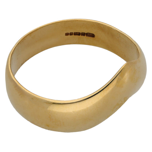 9ct Gold Wishbone Ring Size W