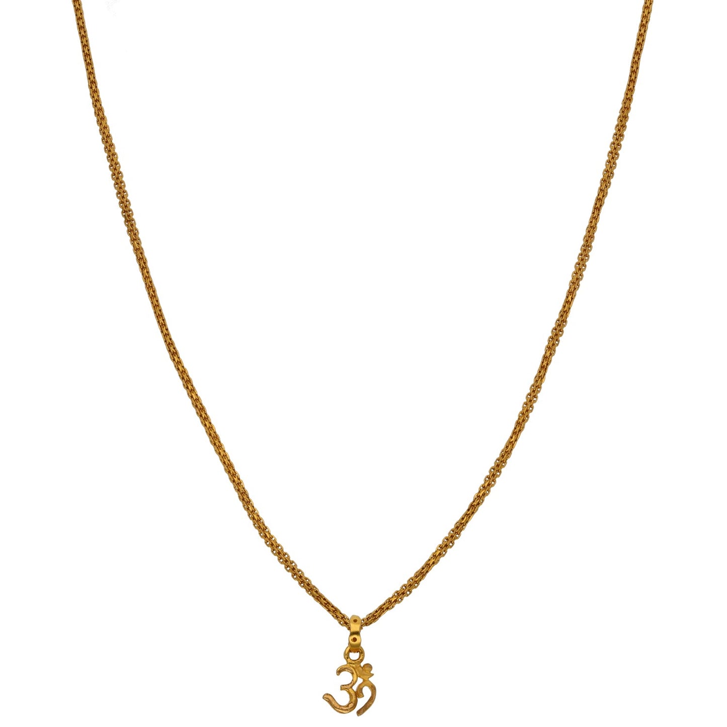 22ct Gold Ohm Pendant With Chain