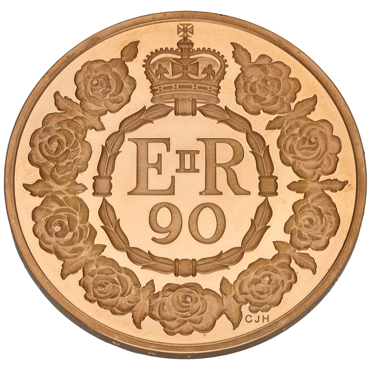 22ct Gold The 90th Birthday Of Her Majesty The Queen 5 Pounds Coin 2016
