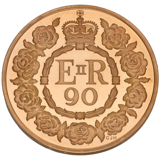 22ct Gold The 90th Birthday Of Her Majesty The Queen 5 Pounds Coin 2016
