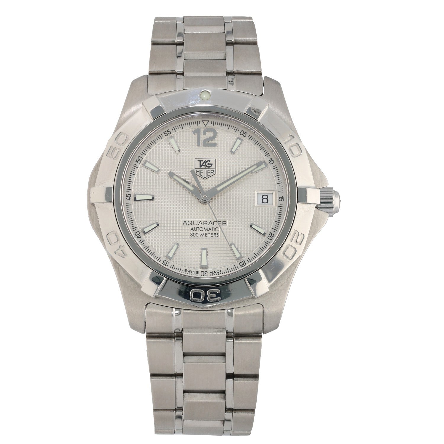 Tag Heuer Aquaracer WAF2111, white, stainless steel, Automatic 