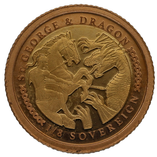 22ct Gold St George & Dragon Eighth Sovereign Coin 2022