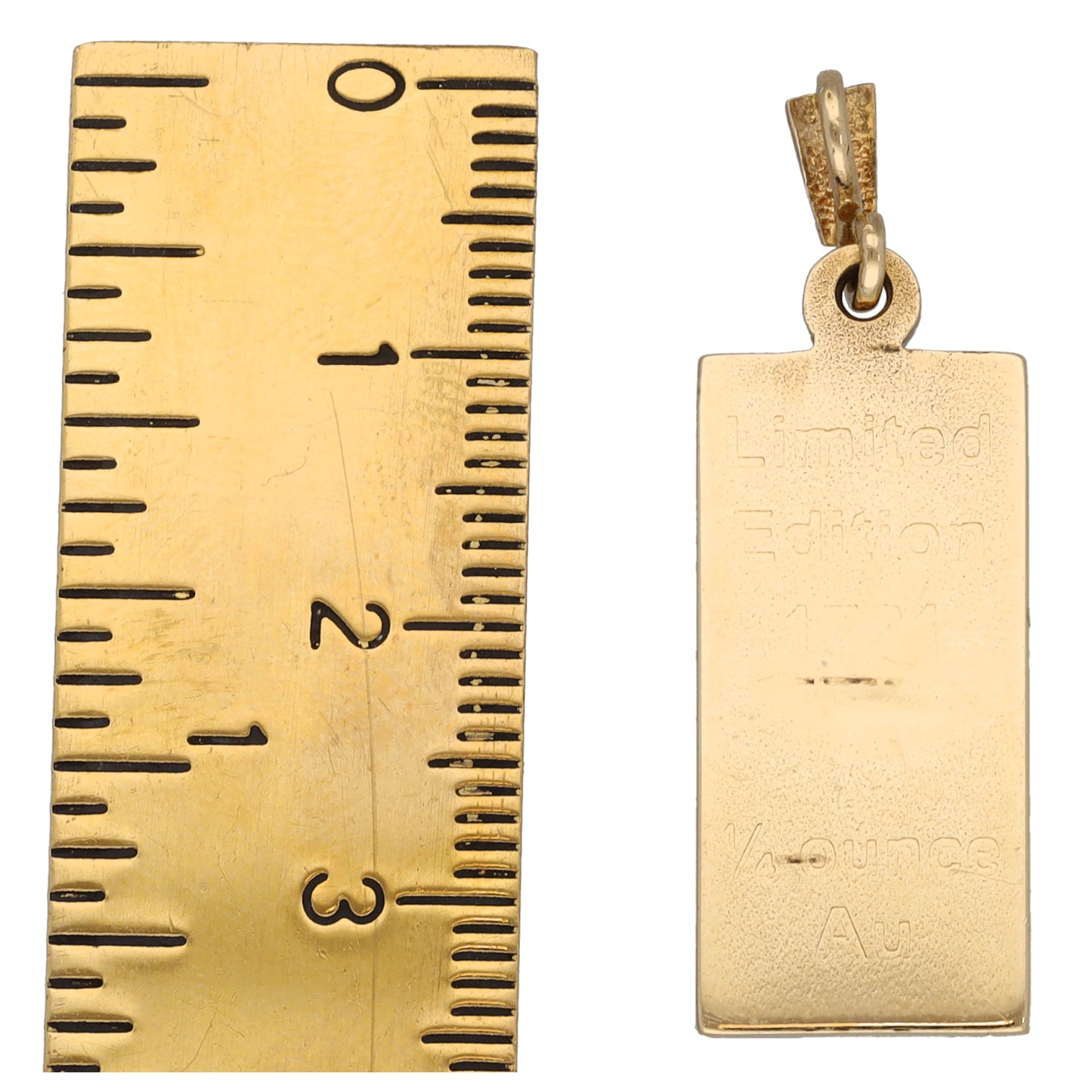 9ct Gold 0.08ct Round Diamond Ingot Pendant