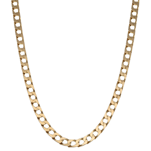 9ct Gold Curb Chain 18"