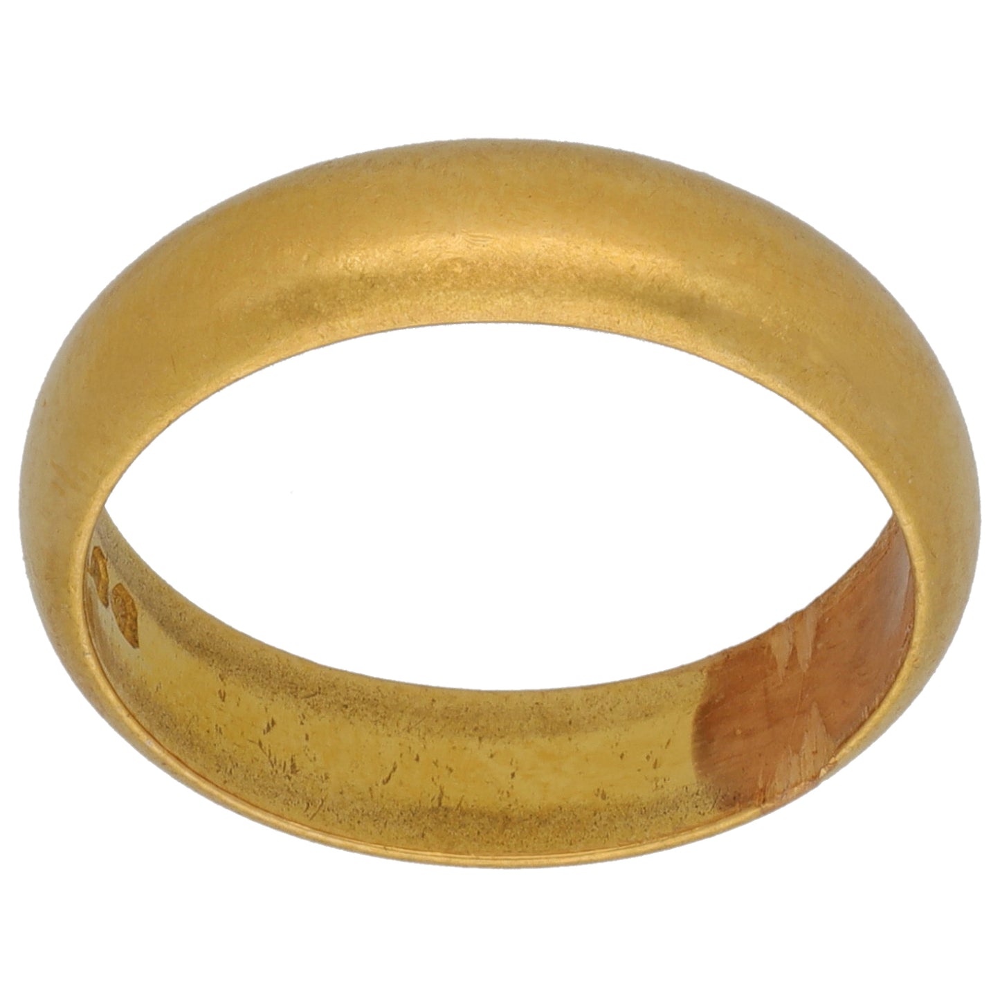 22ct Gold Plain Wedding Ring Size O