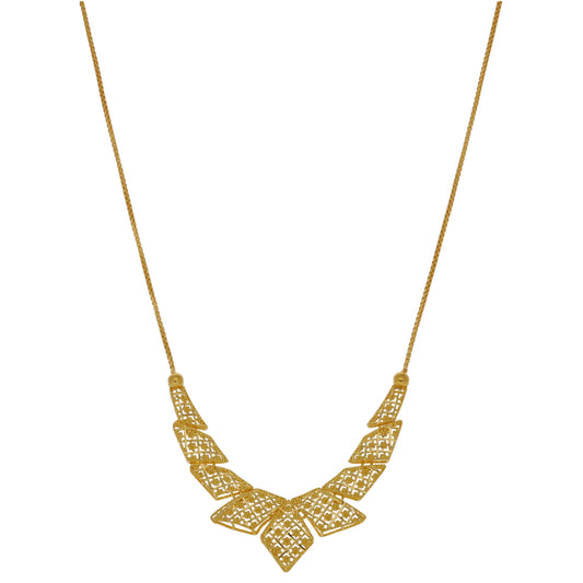 New 22ct Gold Fancy Patterned Necklace 18"