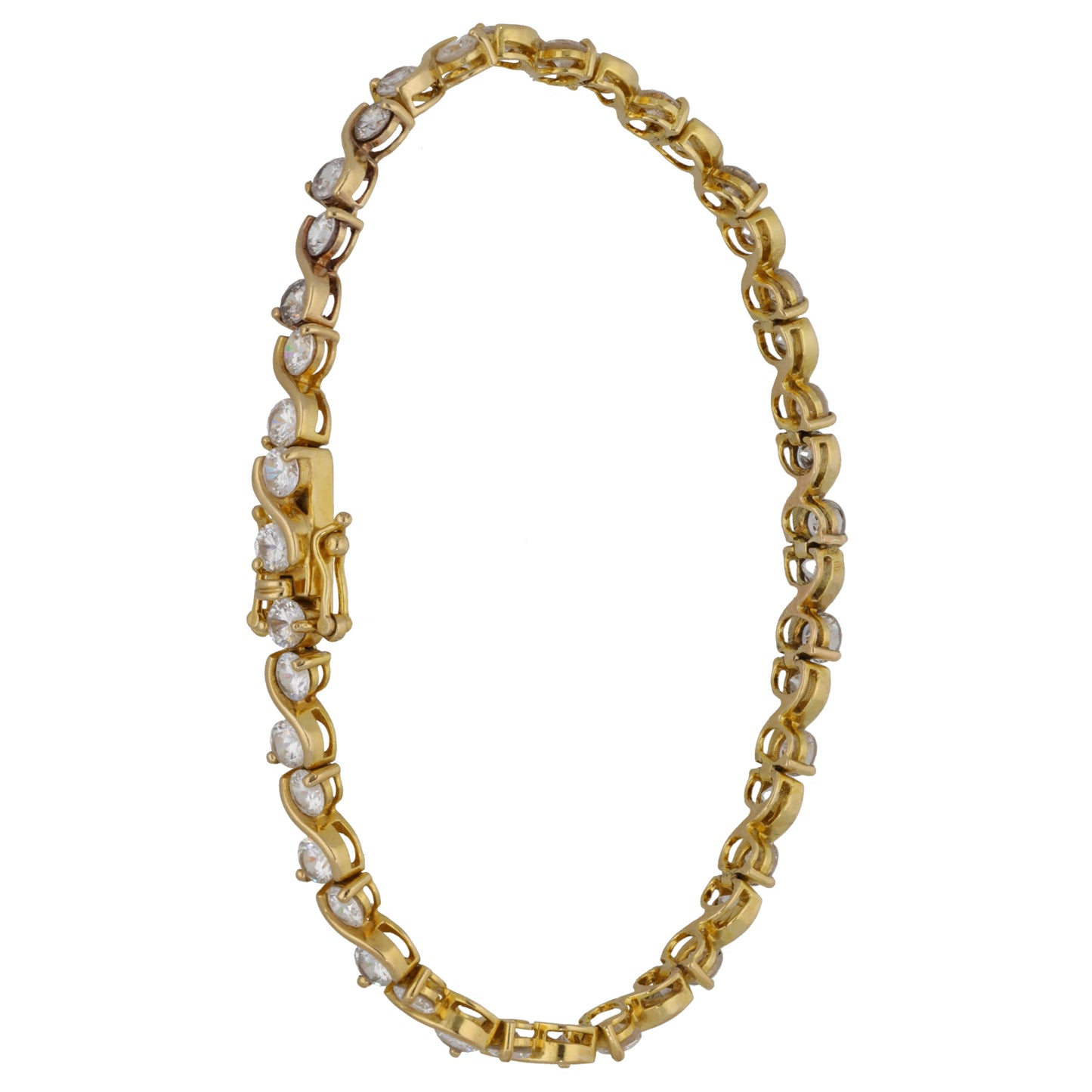 9ct Gold Cubic Zirconia Line/Tennis Bracelet