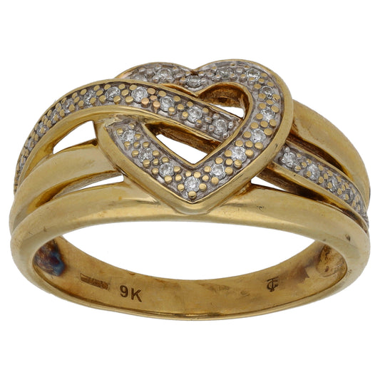 9ct Gold 0.15ct Diamond Alternative Ring Size R