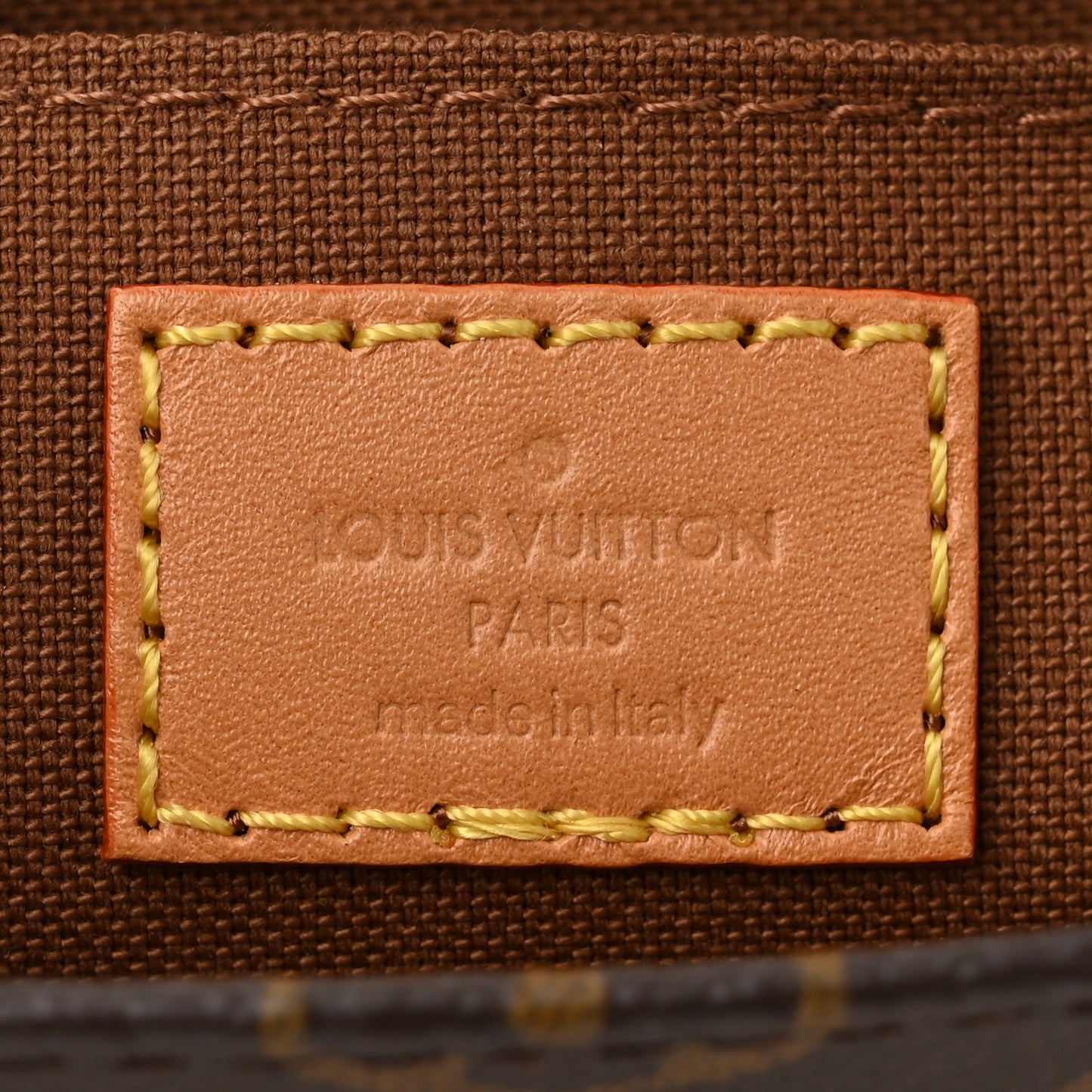 Louis Vuitton Petit Sac Plat Monogram Coated Canvas Bag - Brown