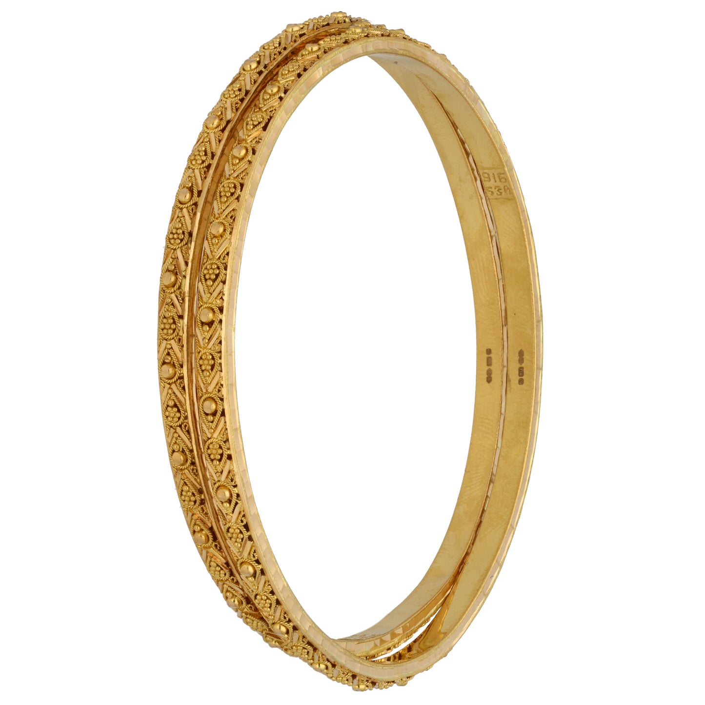 22ct Gold Set of 2 Bangles
