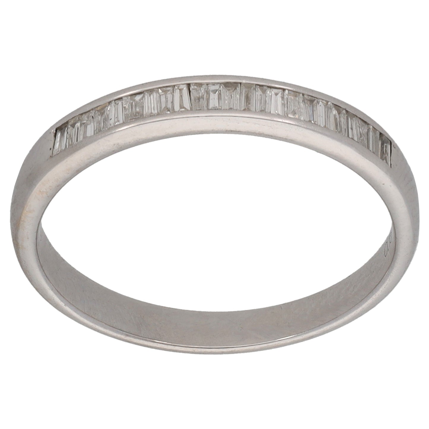 18ct White Gold 0.15ct Diamond Half Eternity Ring Size N