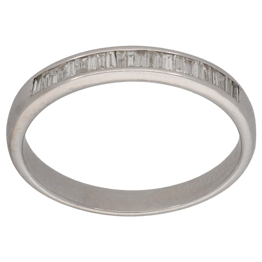 18ct White Gold 0.15ct Diamond Half Eternity Ring Size N