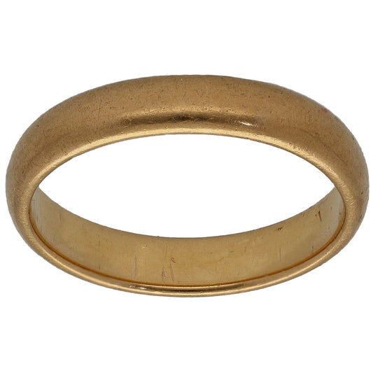 22ct Gold Plain Wedding Ring Size O