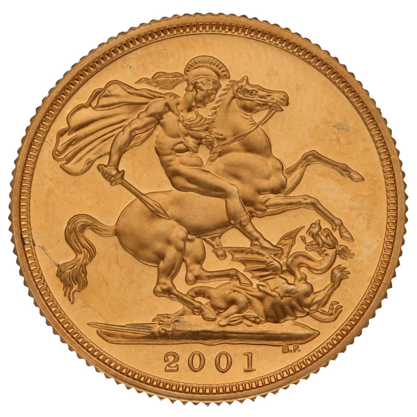 22ct Gold Queen Elizabeth II Full Sovereign Coin 2001