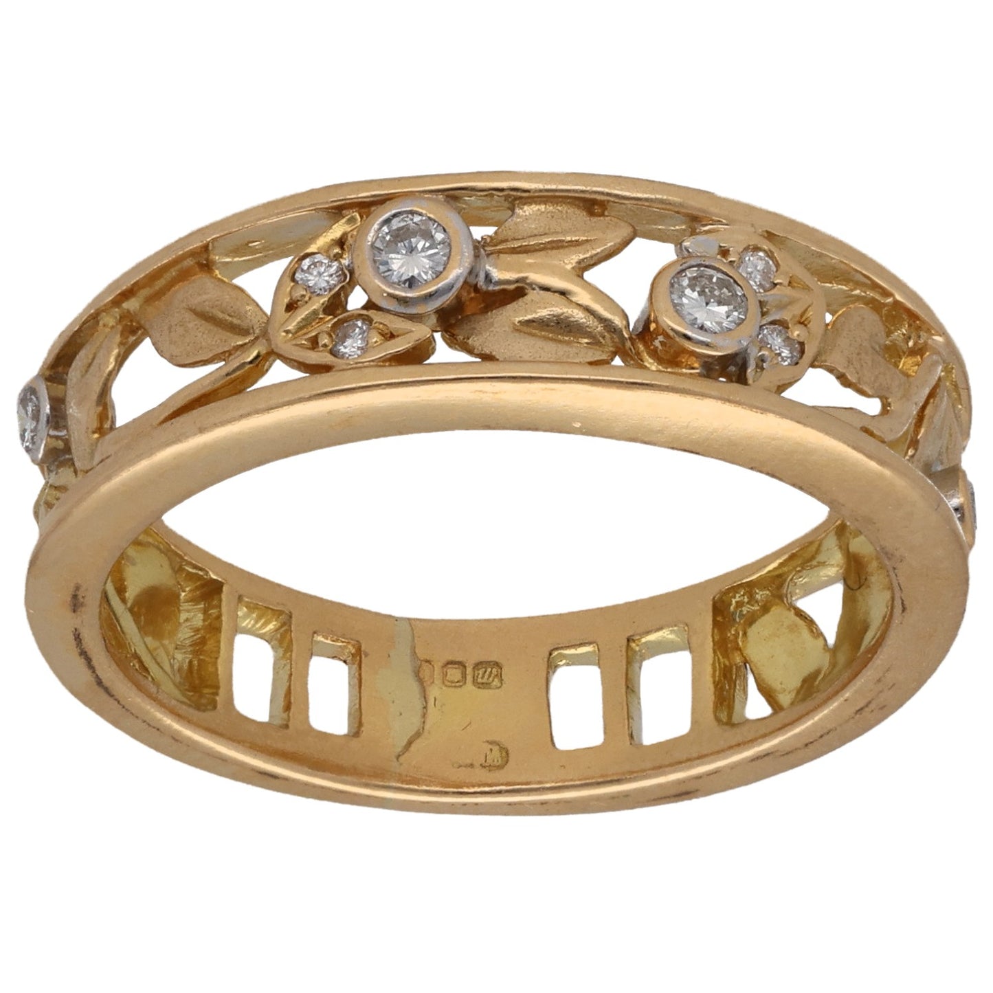 18ct Gold 0.105ct Diamond Cluster Ring Size L