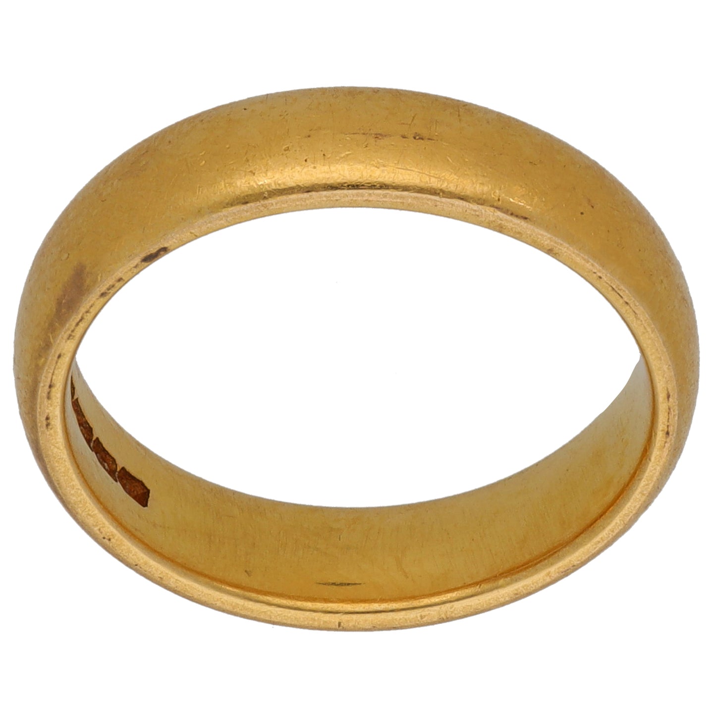 22ct Gold Plain Wedding Ring Size L