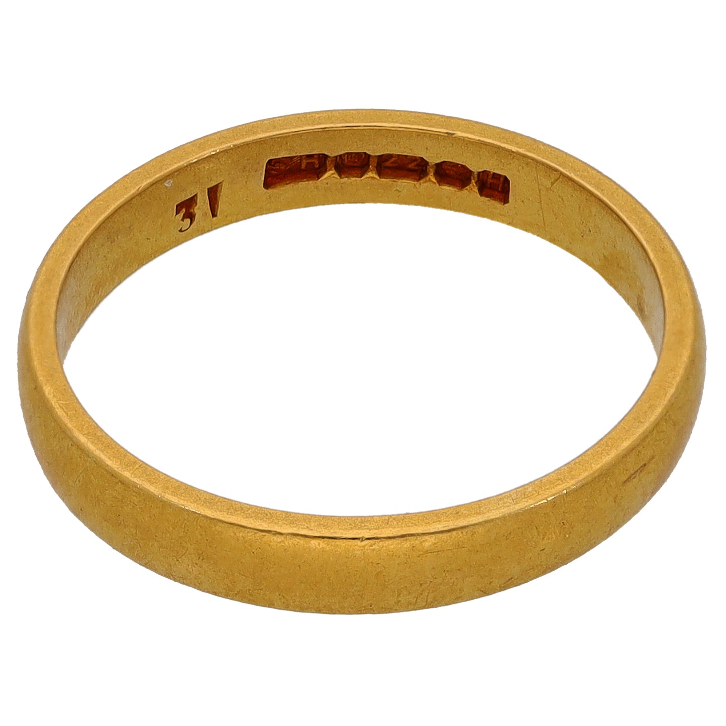 22ct Gold Plain Wedding Ring Size K