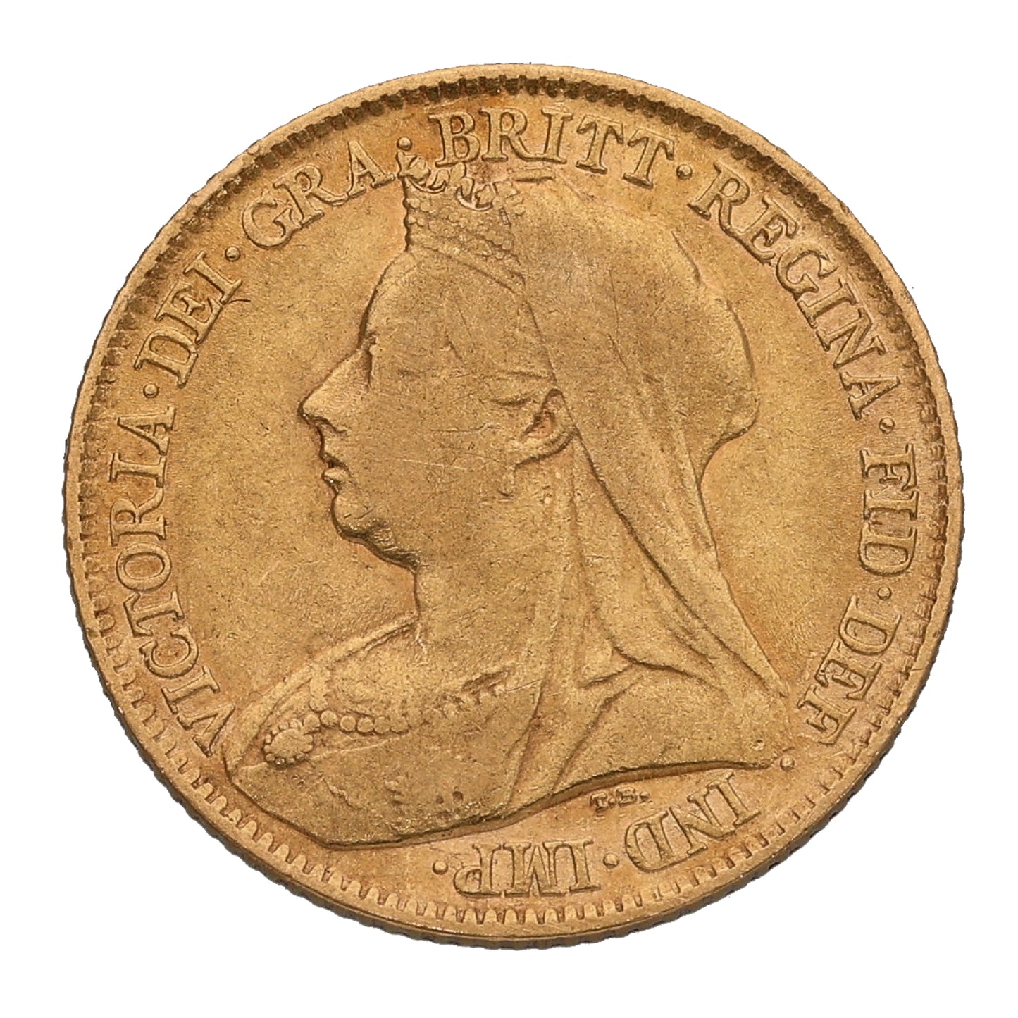 22ct Gold Queen Victoria Half Sovereign Coin 1895