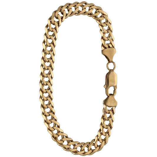 9ct Gold Double Curb Bracelet