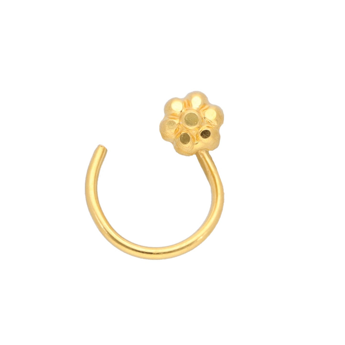 18ct Gold Floral Nose Stud