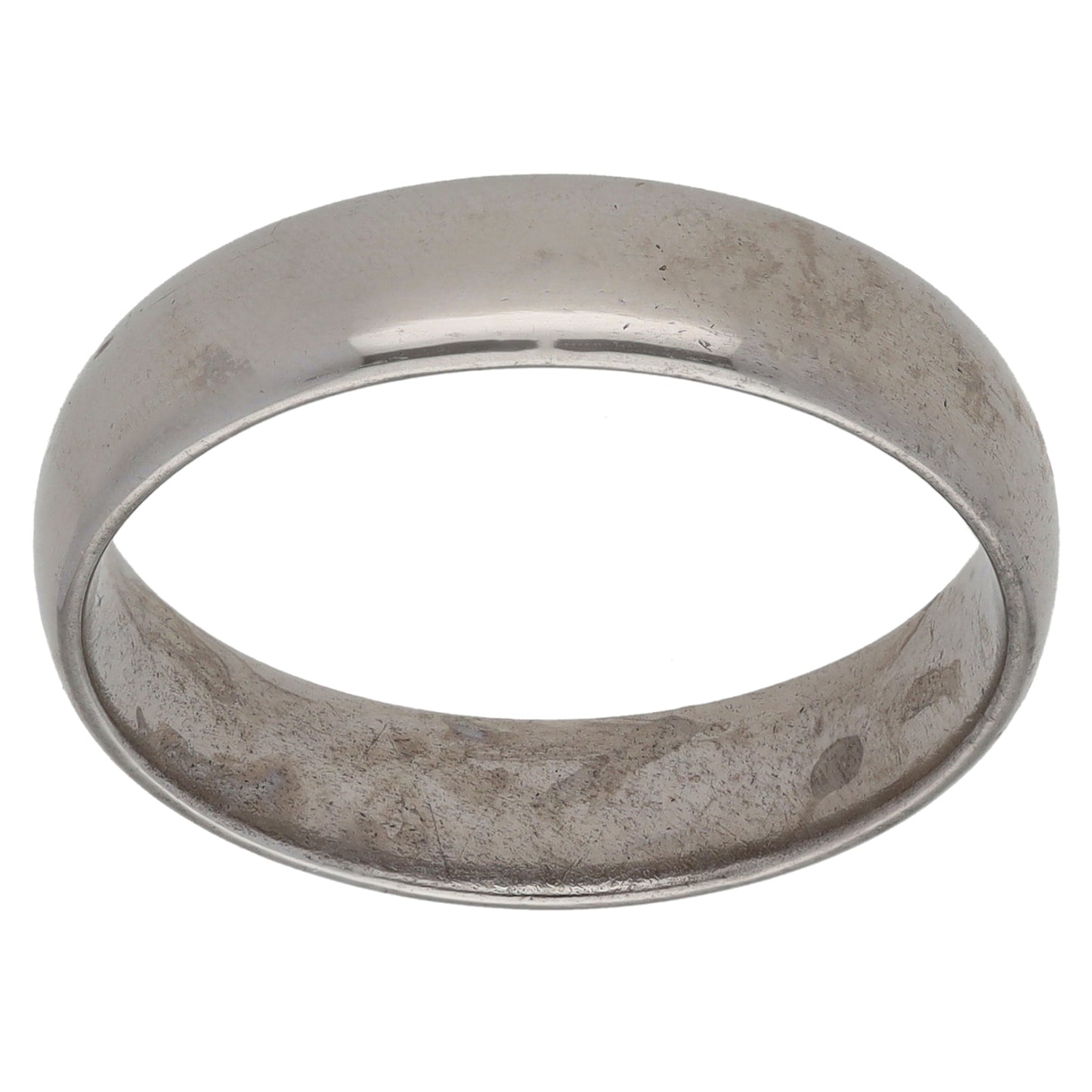 9ct White Gold Plain Wedding Ring Size S