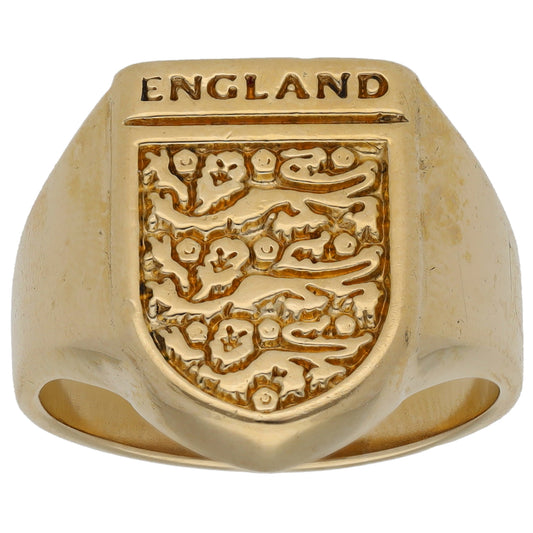9ct Gold England Signet Ring Size M