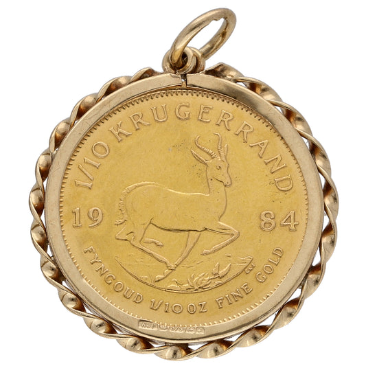 9ct Gold 1/10 OZ Krugerrand Coin Pendant