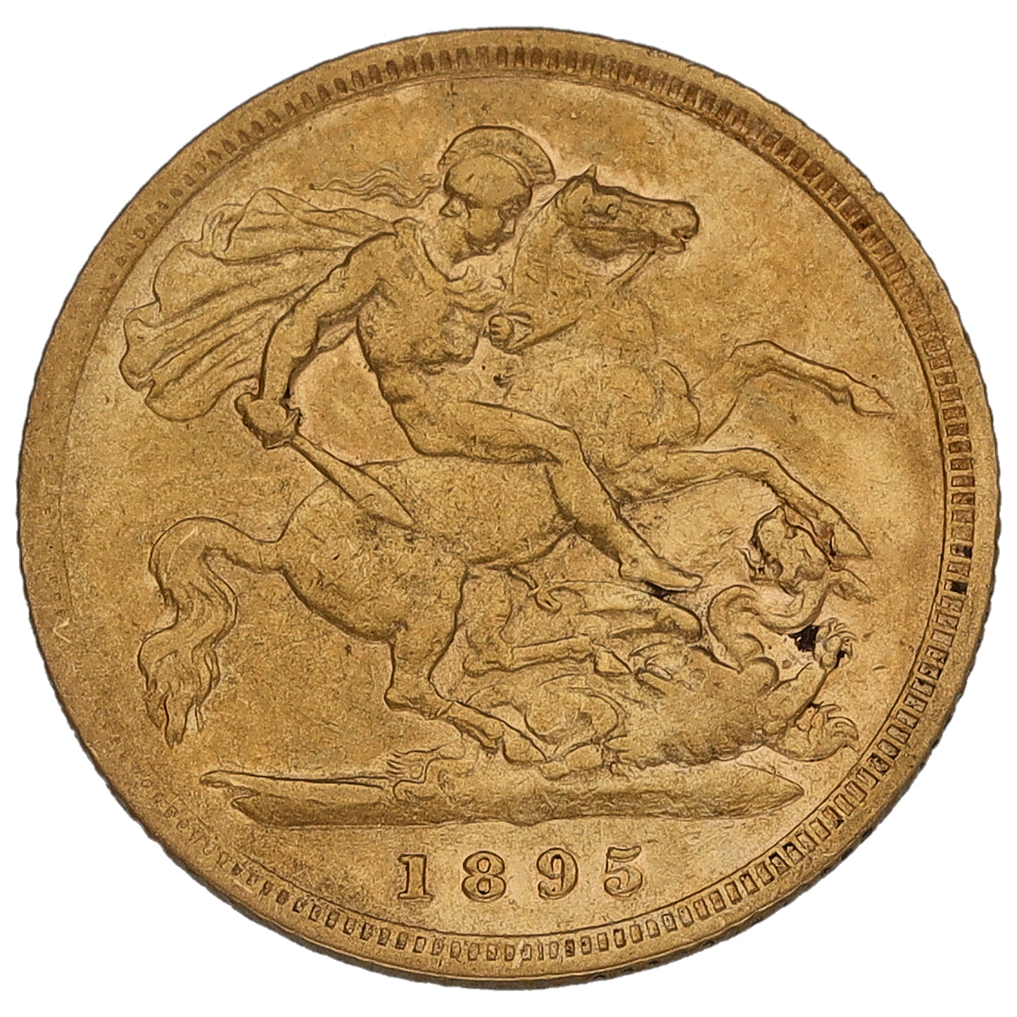 22ct Gold Queen Victoria Half Sovereign Coin 1895