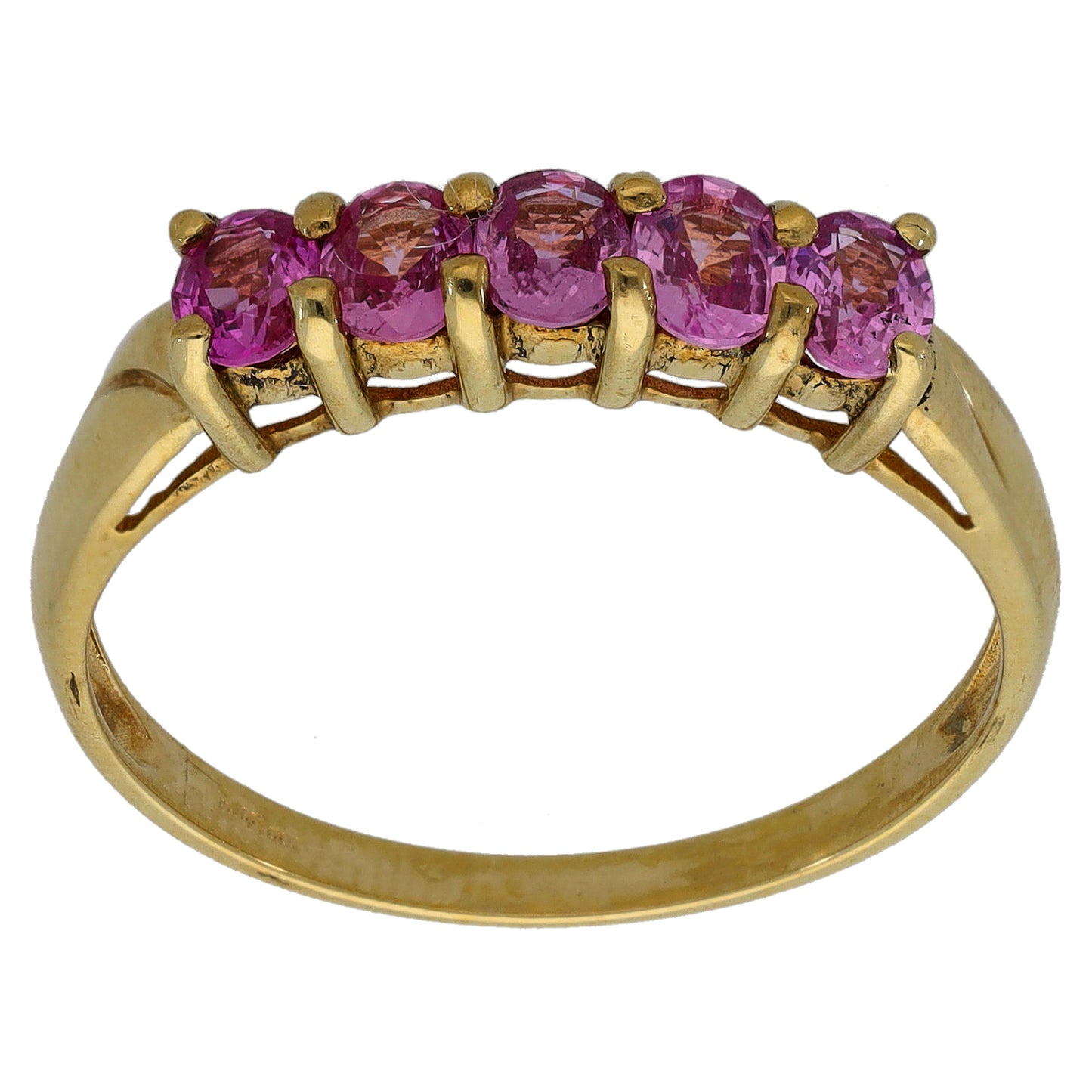 9ct Gold Sapphire Half Eternity Ring Size T