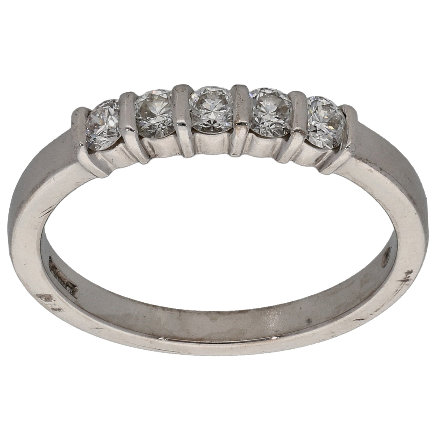 18ct White Gold 0.30ct Diamond Half Eternity Ring Size L
