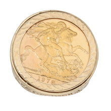 Load image into Gallery viewer, 9ct Gold Coin Ring Size O
