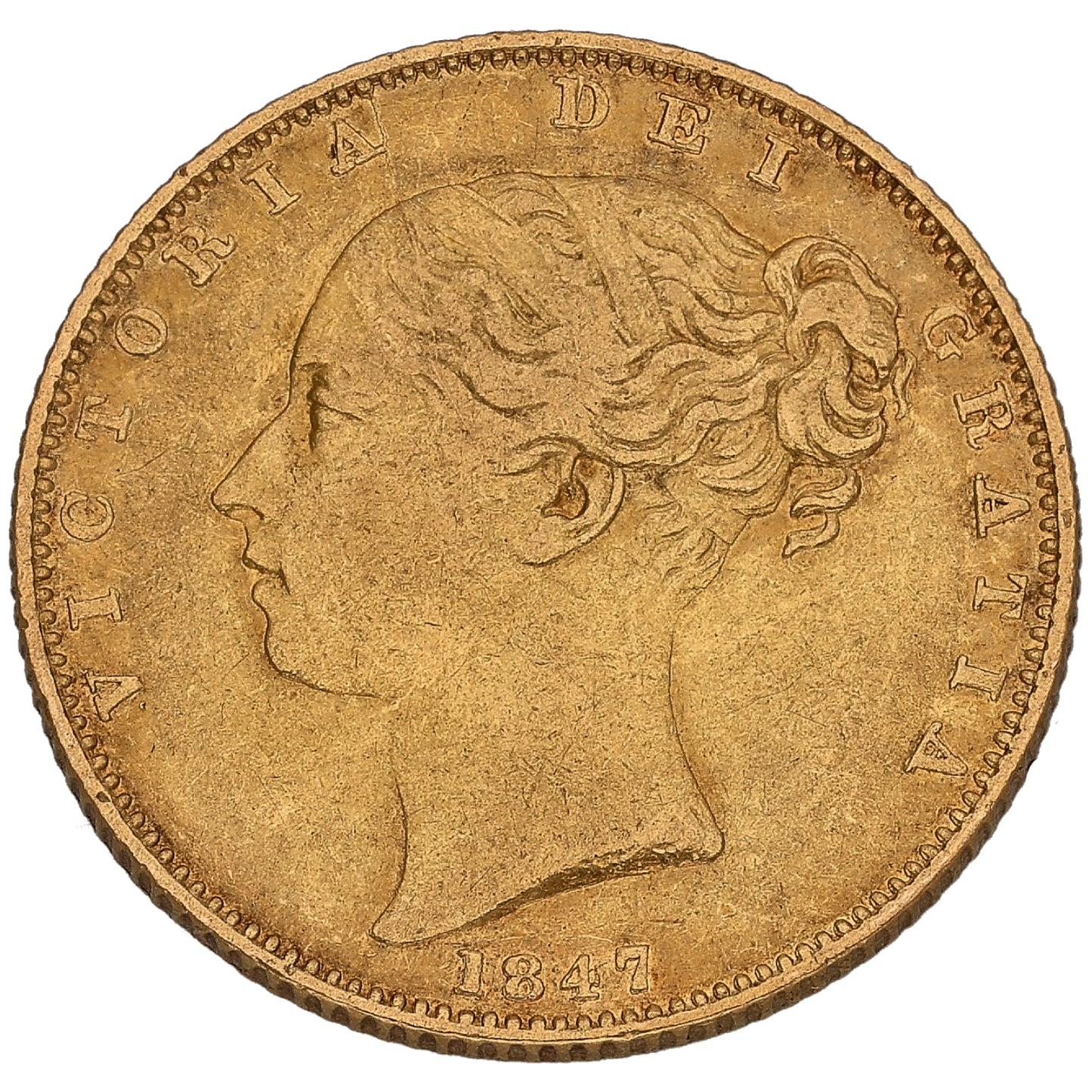 22ct Gold Queen Victoria Full Sovereign Coin 1847
