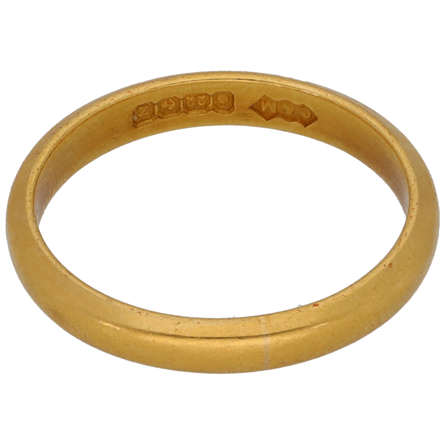 22ct Gold Plain Wedding Ring Size N