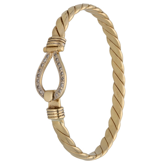 9ct Gold 0.18ct Diamond Alternative Bangle