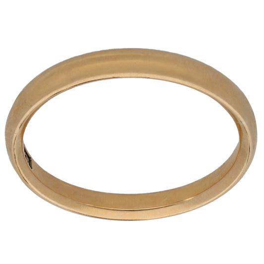 9ct Gold Plain Wedding Ring Size O