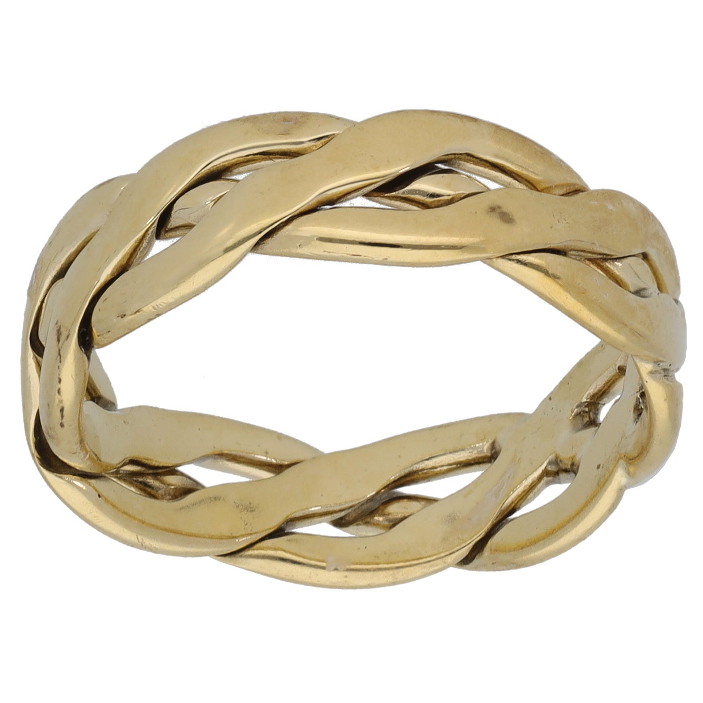 9ct Gold Patterned Wedding Ring Size Q