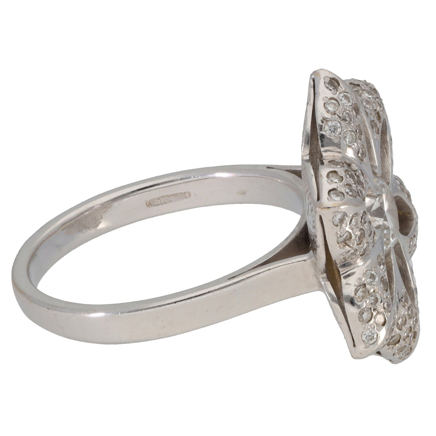 18ct White Gold 3.12ct Diamond Dress/Cocktail Earrings & Ring Set