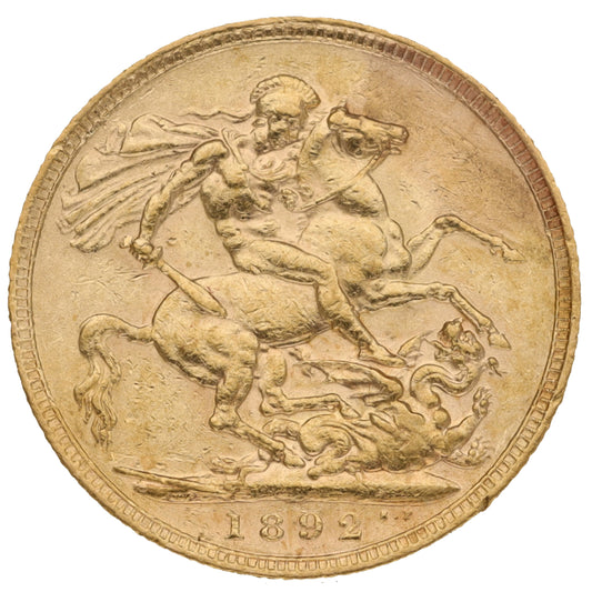 22ct Gold Queen Victoria Full Sovereign Coin 1892