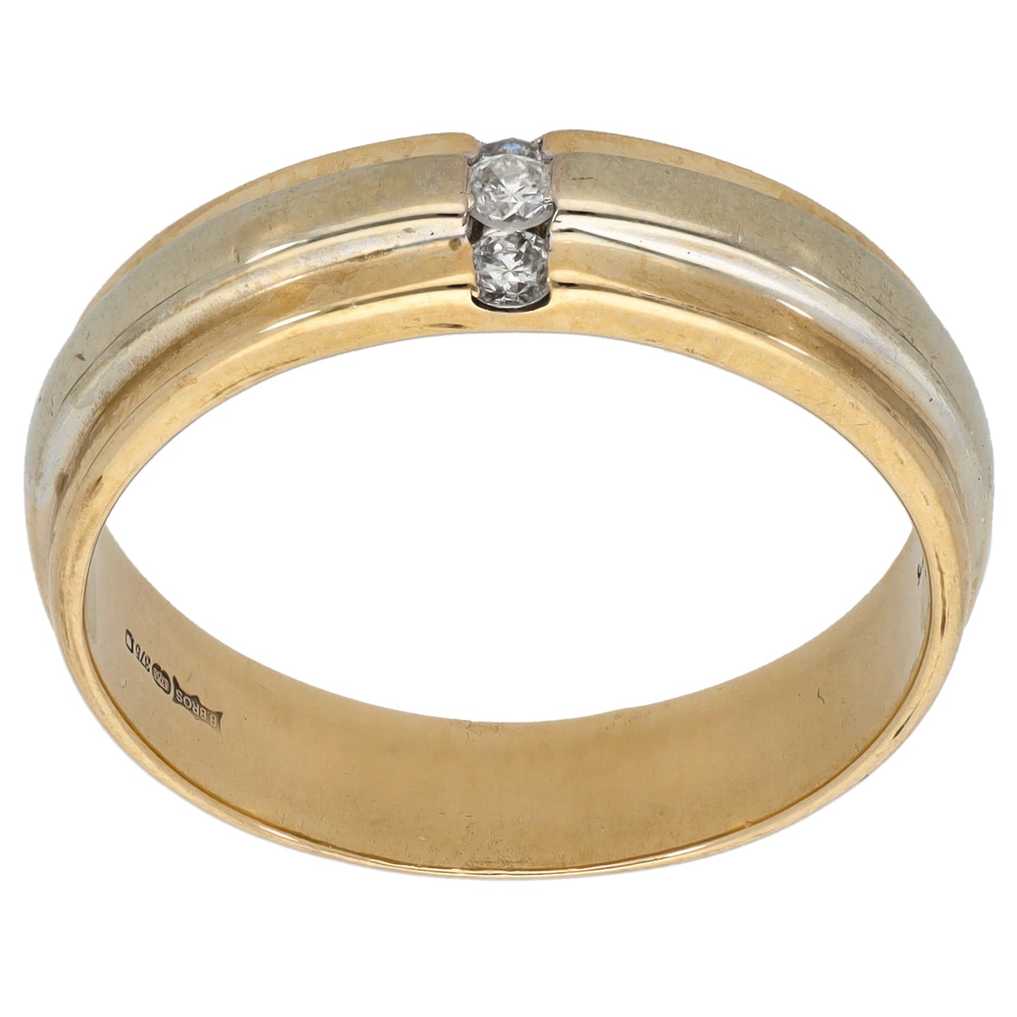 9ct Gold 0.15ct Diamond Trilogy Ring Size V