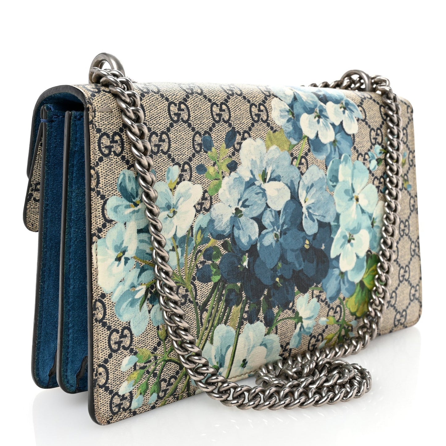 Gucci Dionysus GG Supreme Blooms Coated Canvas Bag - Beige & Navy