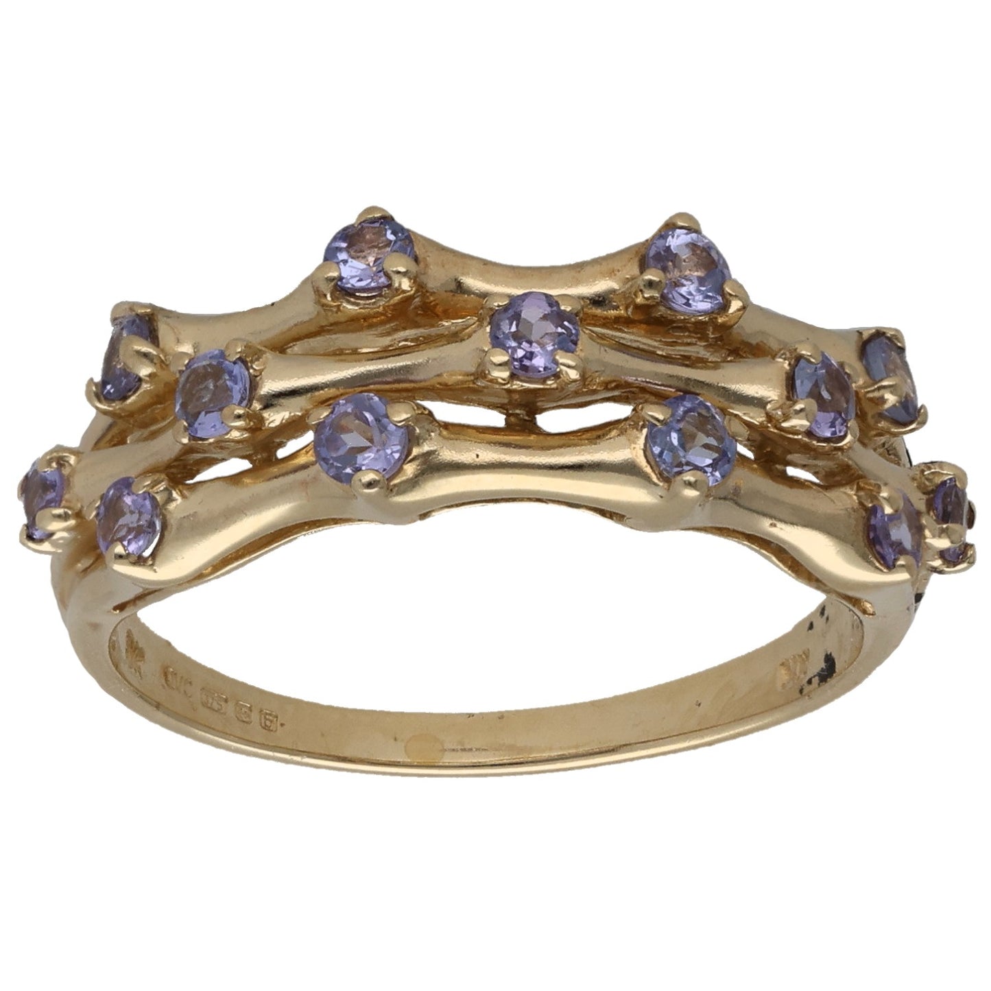 9ct Gold Tanzanite Dress/Cocktail Ring Size N