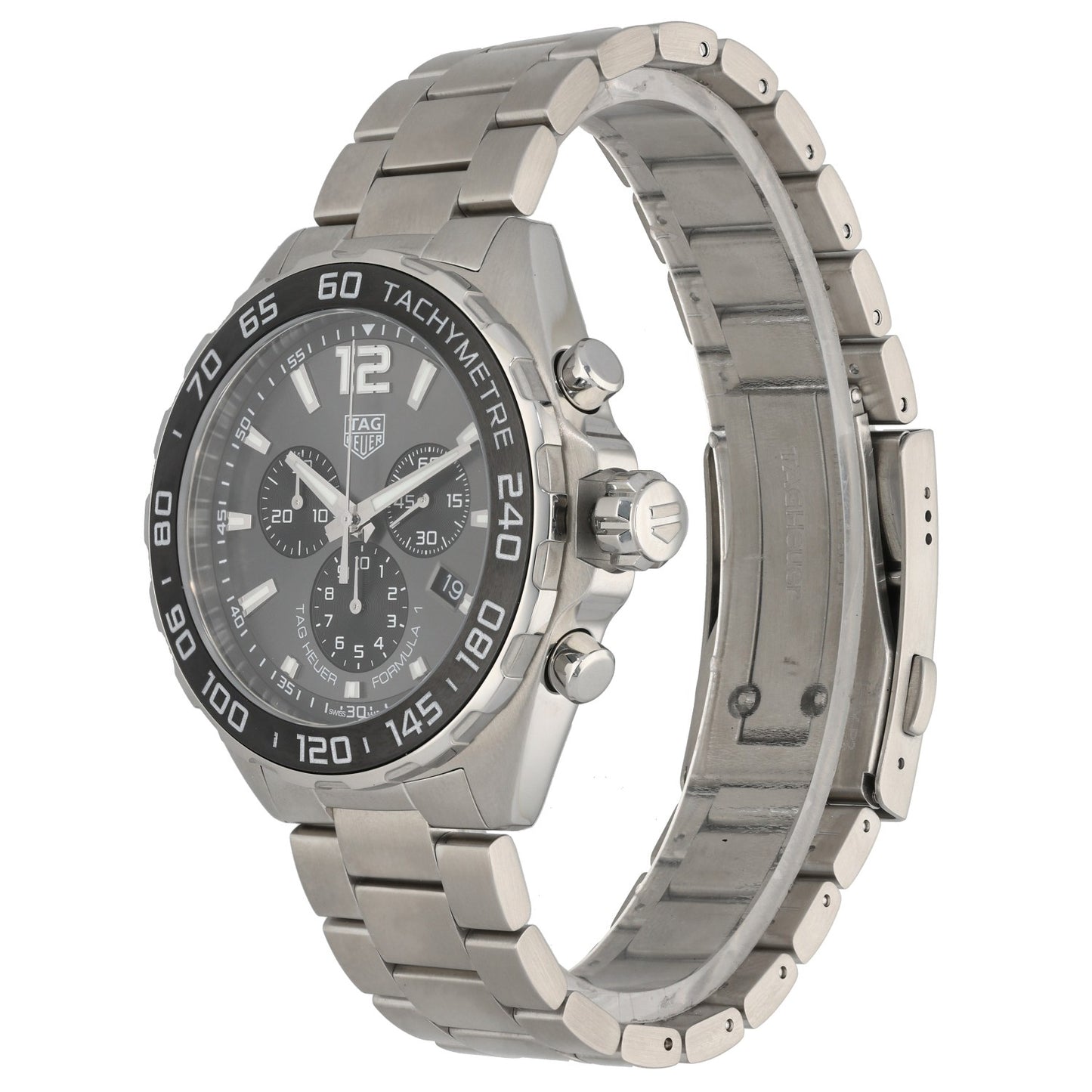 Tag Heuer Formula 1 CAZ1011, Grey Dial, Stainless Steel, Front Angle Image