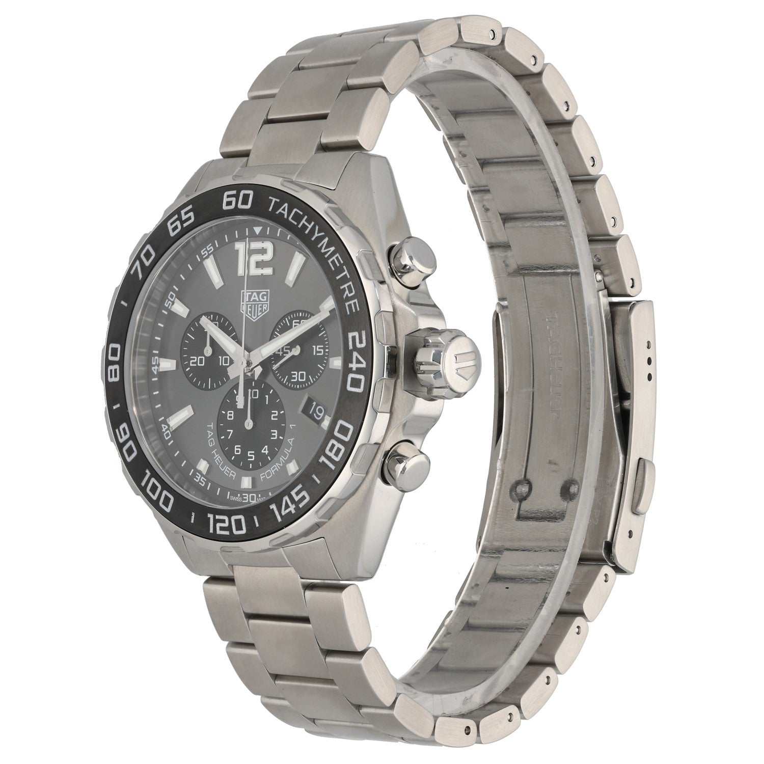Tag Heuer Formula 1 CAZ1011, Grey Dial, Stainless Steel, Front Angle Image
