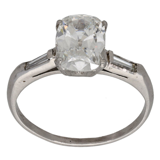 Platinum 2.00ct Laboratory-Grown Diamond Trilogy Ring Size L