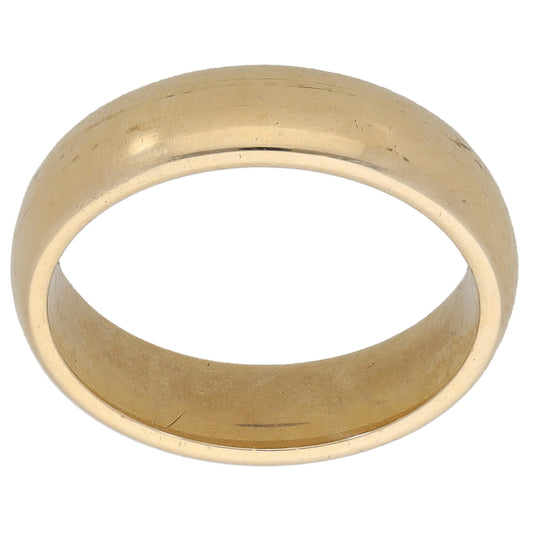 9ct Gold Plain Wedding Ring Size M